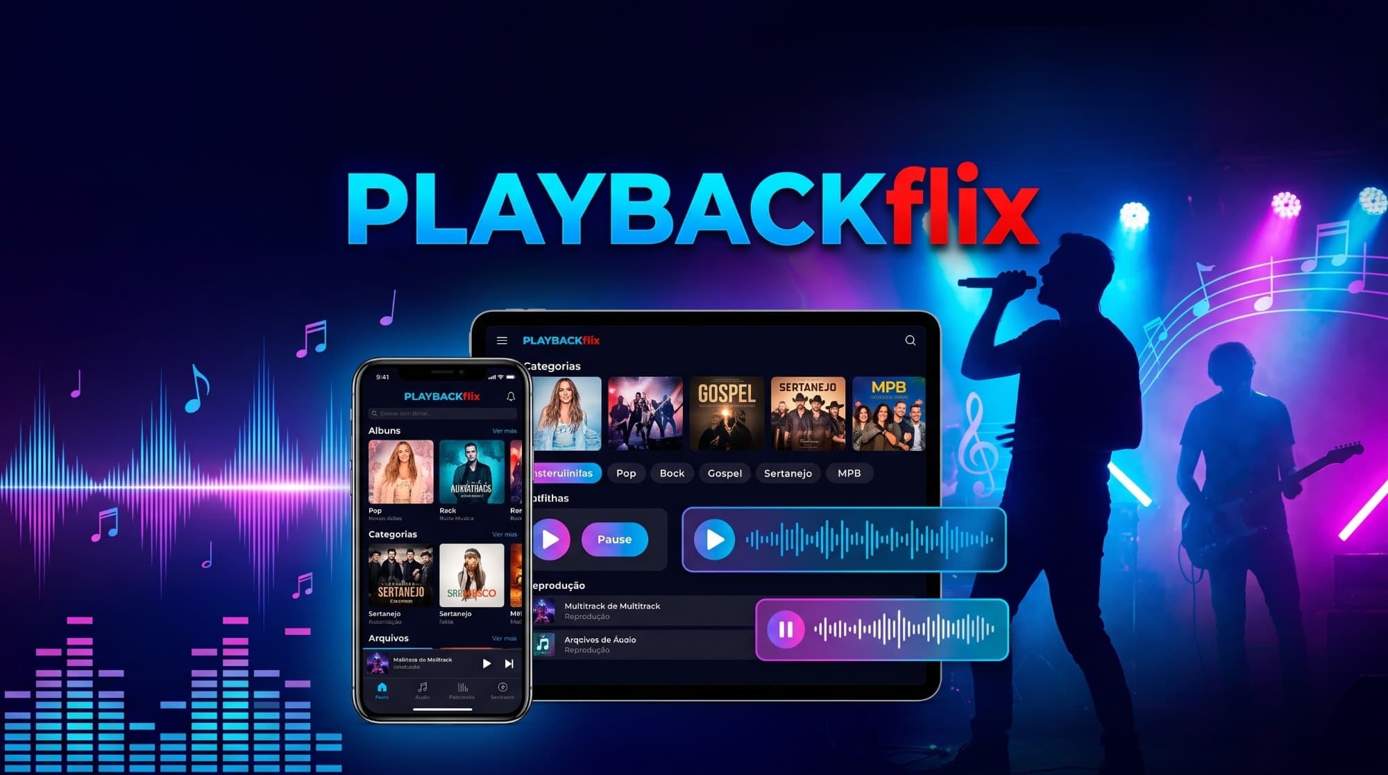 PlaybackFlix — playbacks para músicos e cantores